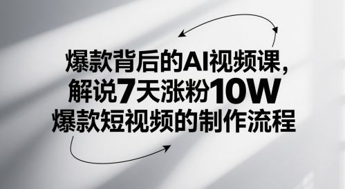 爆款背后的AI视频课解说短视频的制作流程
